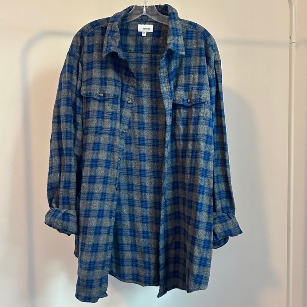 Sonoma Goods For Life® Super Soft Flannel Button Down Shirt - Picture 6 of 9